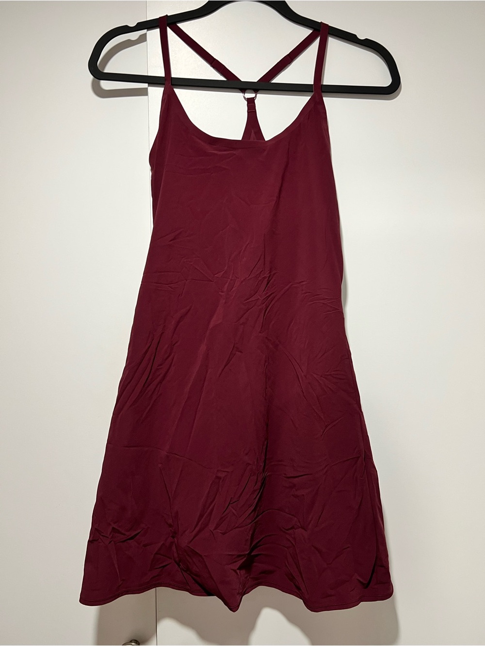 Outdoor Voices Burgundy Exercise Dress with Built-in Shorts